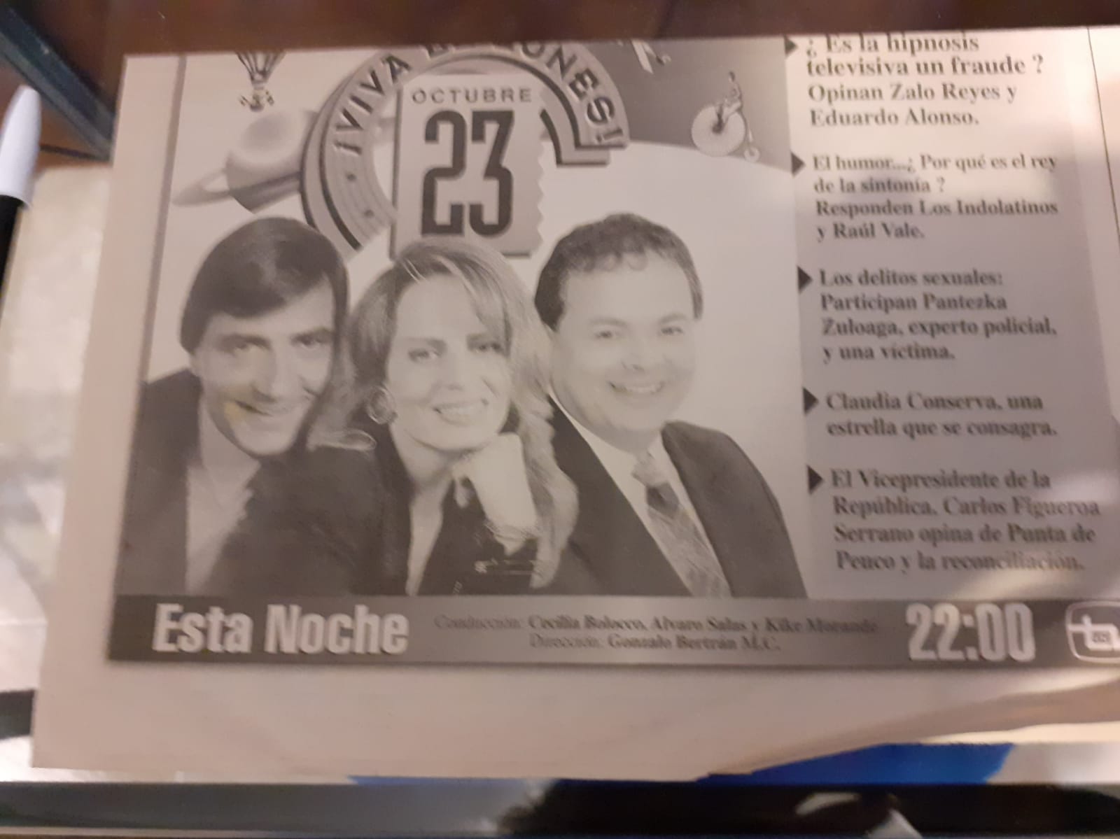 En el Programa de Cecilia Bolocco